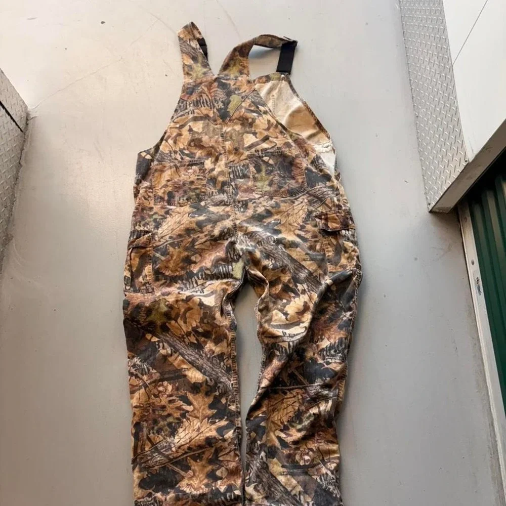 Vintage Jerzees Outdoors Camo Bib Overalls – Size 46 - Picture 6 of 6